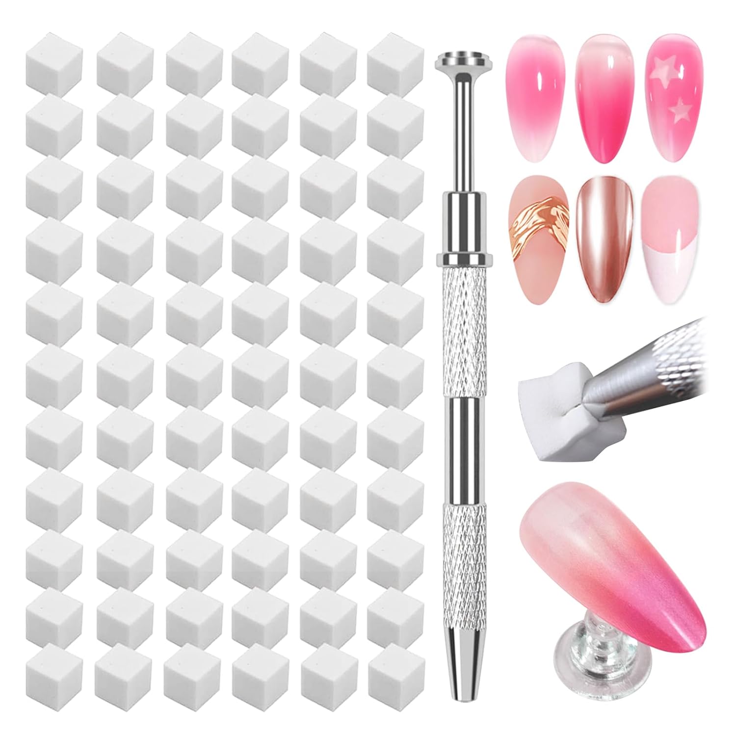 Nail Art Chrome - 150PCS Ombre Nail Art Sponge Set