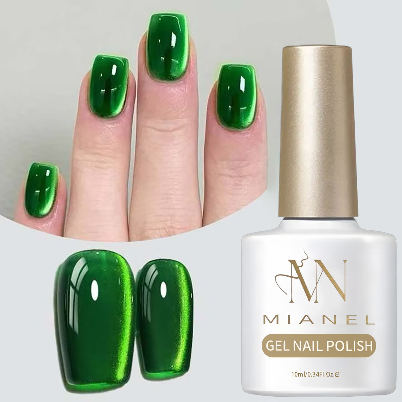 Nail Art Emerald Green - 1pcs 2026 New Imperial Strobe Green