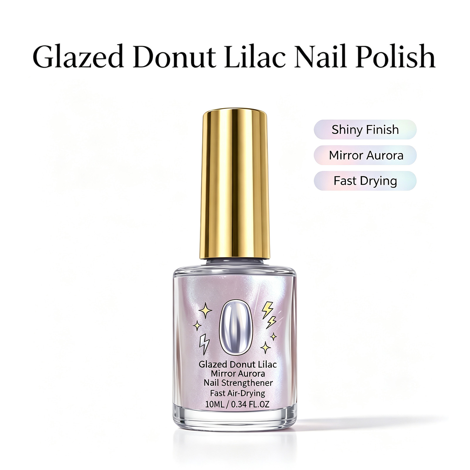 Nail Art Lilac - Glazed Lilac Nail Polish 10ml Mirror