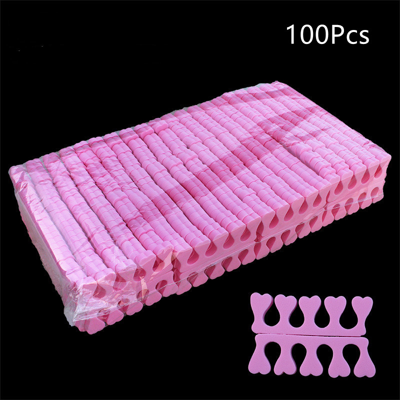 Nail Art Pink Soft - Soft Pink 100pcs Finger Toe Separators