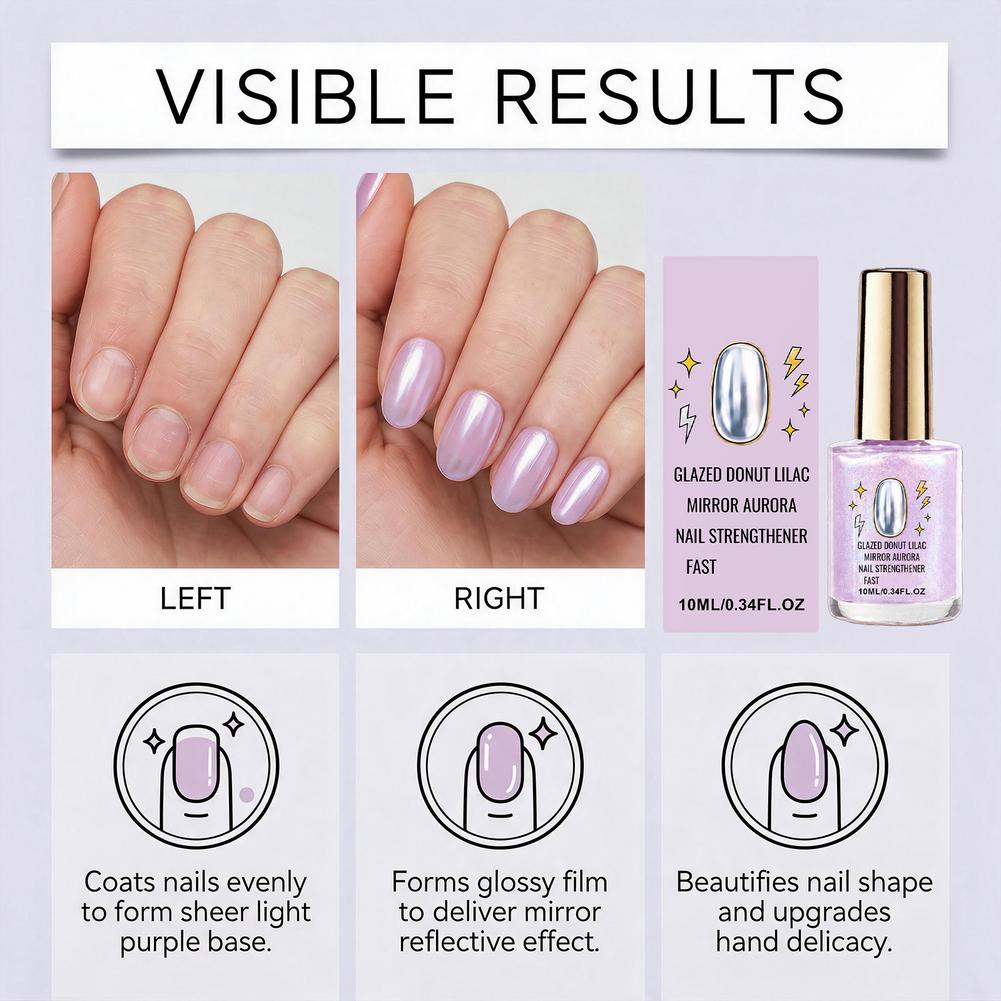 10ML Glazed Donut Lilac mirror - Nail Art Lilac review and price