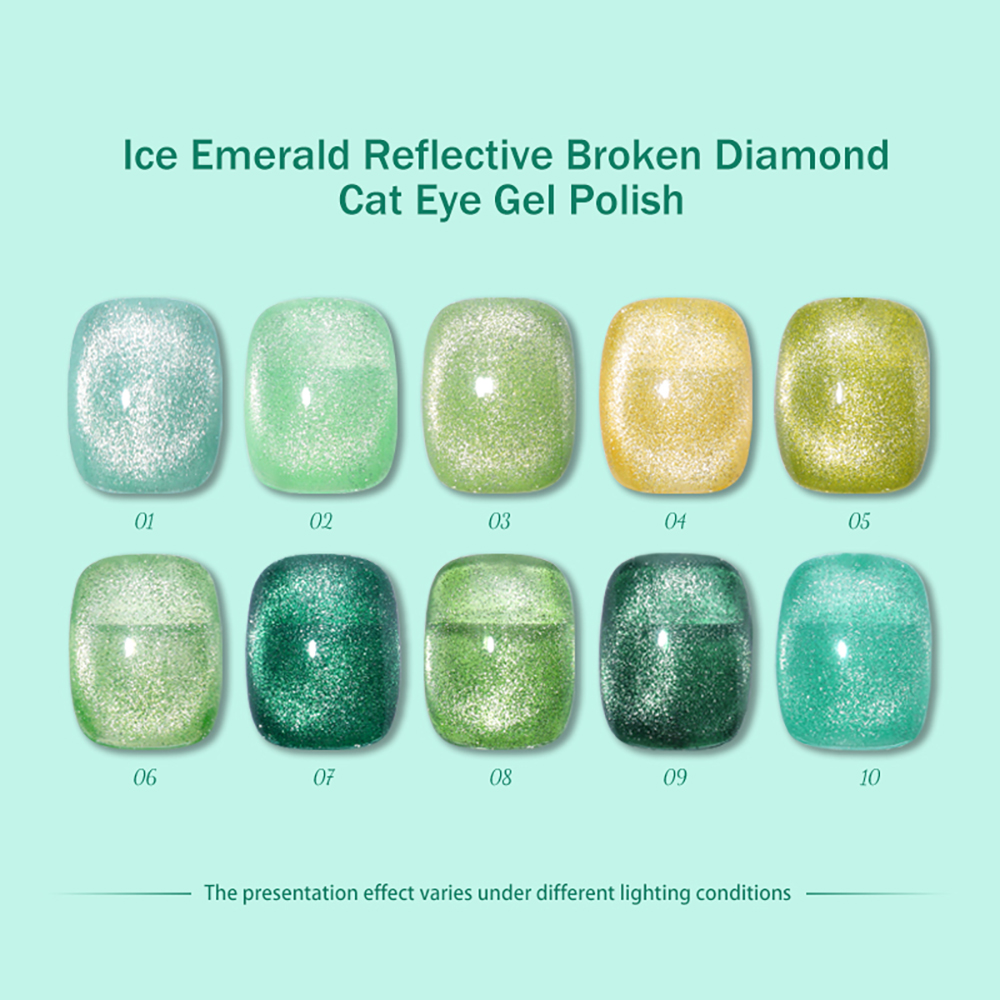 Vendeeni 10 Colors Green Glitt - Nail Art Emerald Green review and price