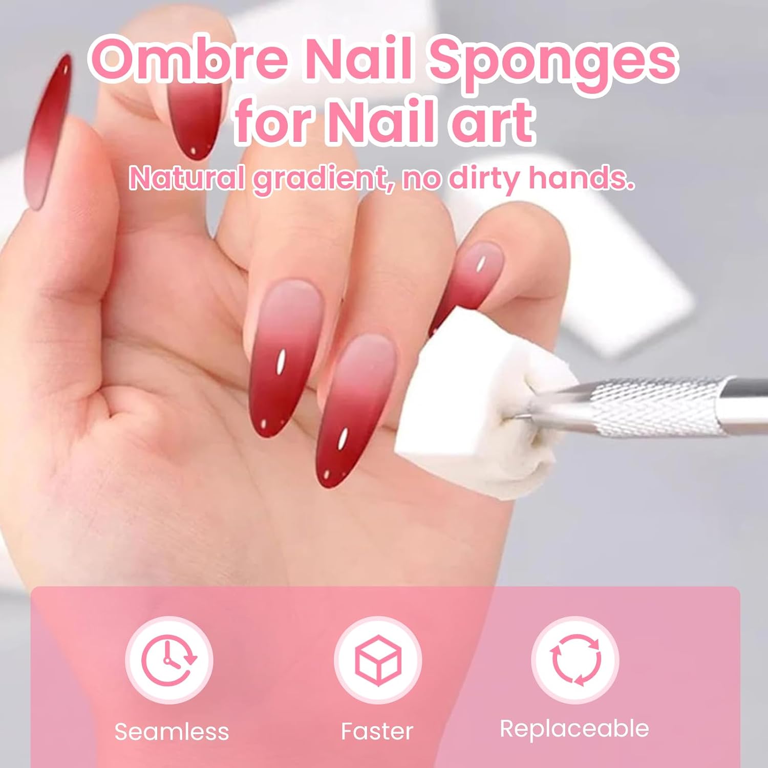 150PCS Ombre Nail Art Sponge S - Nail Art Chrome review and price