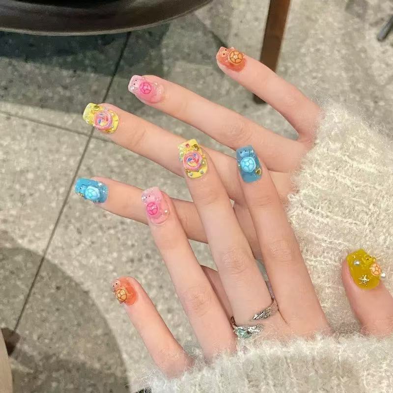 100 Mini Colorful Turtle Resin - Nail Art Fake review and price