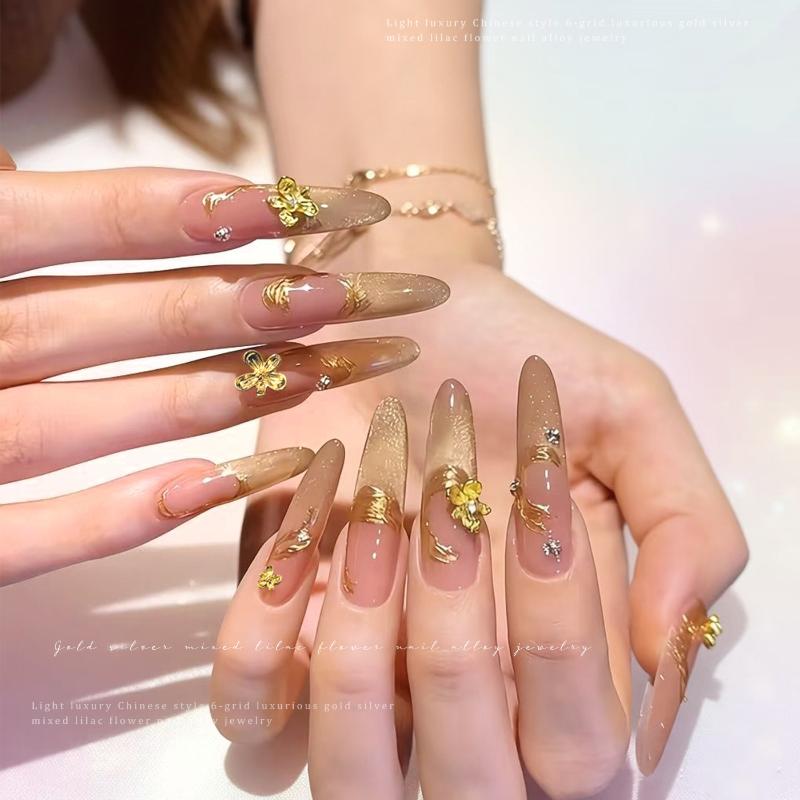 20/30pcs 3D Alloy Flower Nail  - Nail Art Lilac review and price