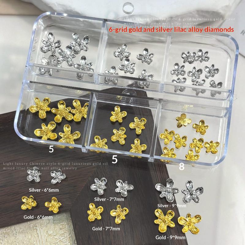 20/30pcs 3D Alloy Flower Nail  - Nail Art Lilac review and price