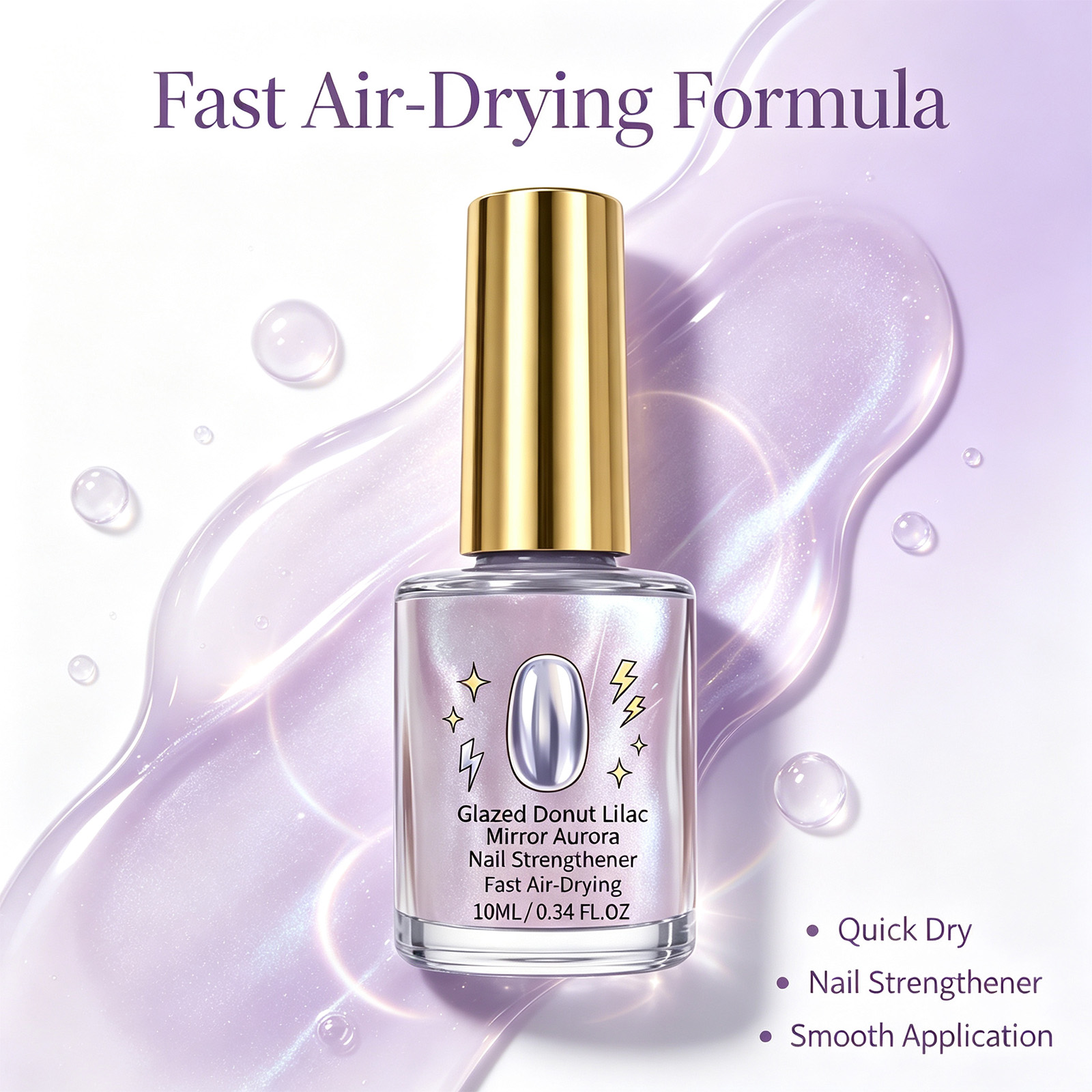 Lilac Glazed Nail Polish 10ml  - Nail Art Lilac review and price
