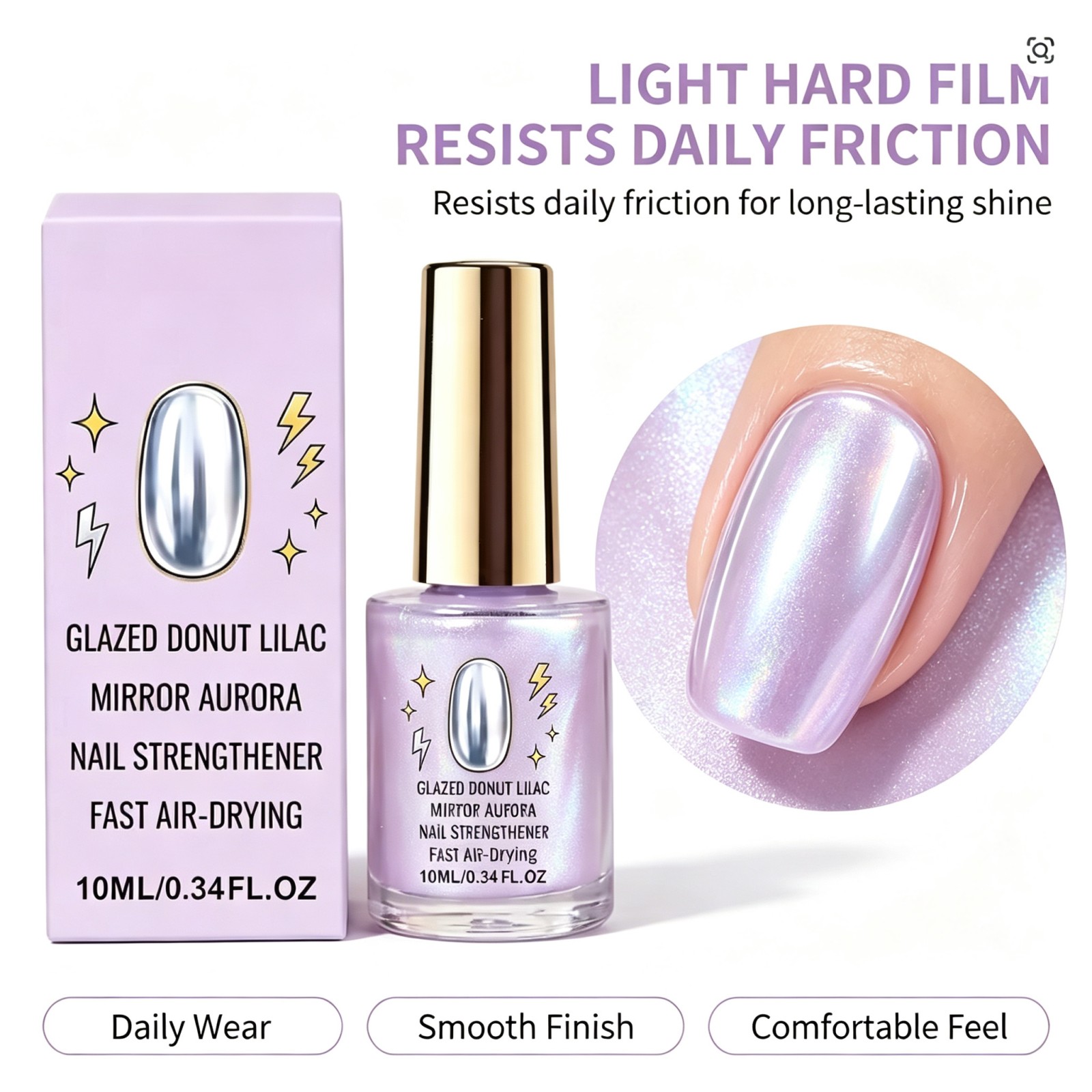 Lilac Glazed Nail Polish 10ml  - Nail Art Lilac review and price
