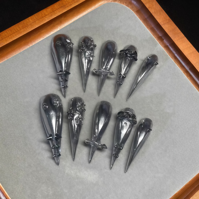 New 10PCS Gothic Gray Glitter  - Nail Art Glitter review and price