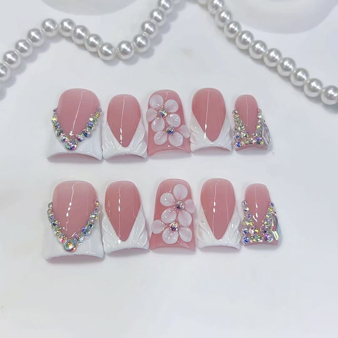 10pcs High-end Simple and eleg - Nail Art Fake review and price