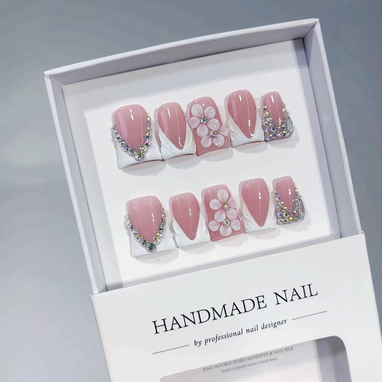 10pcs High-end Simple and eleg - Nail Art Fake review and price