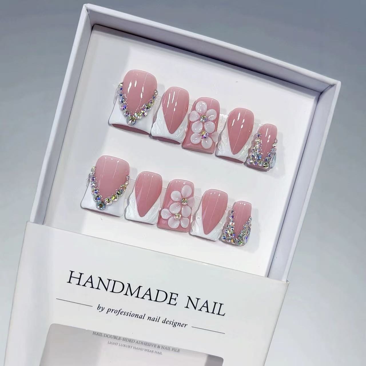 10pcs High-end Simple and eleg - Nail Art Fake review and price