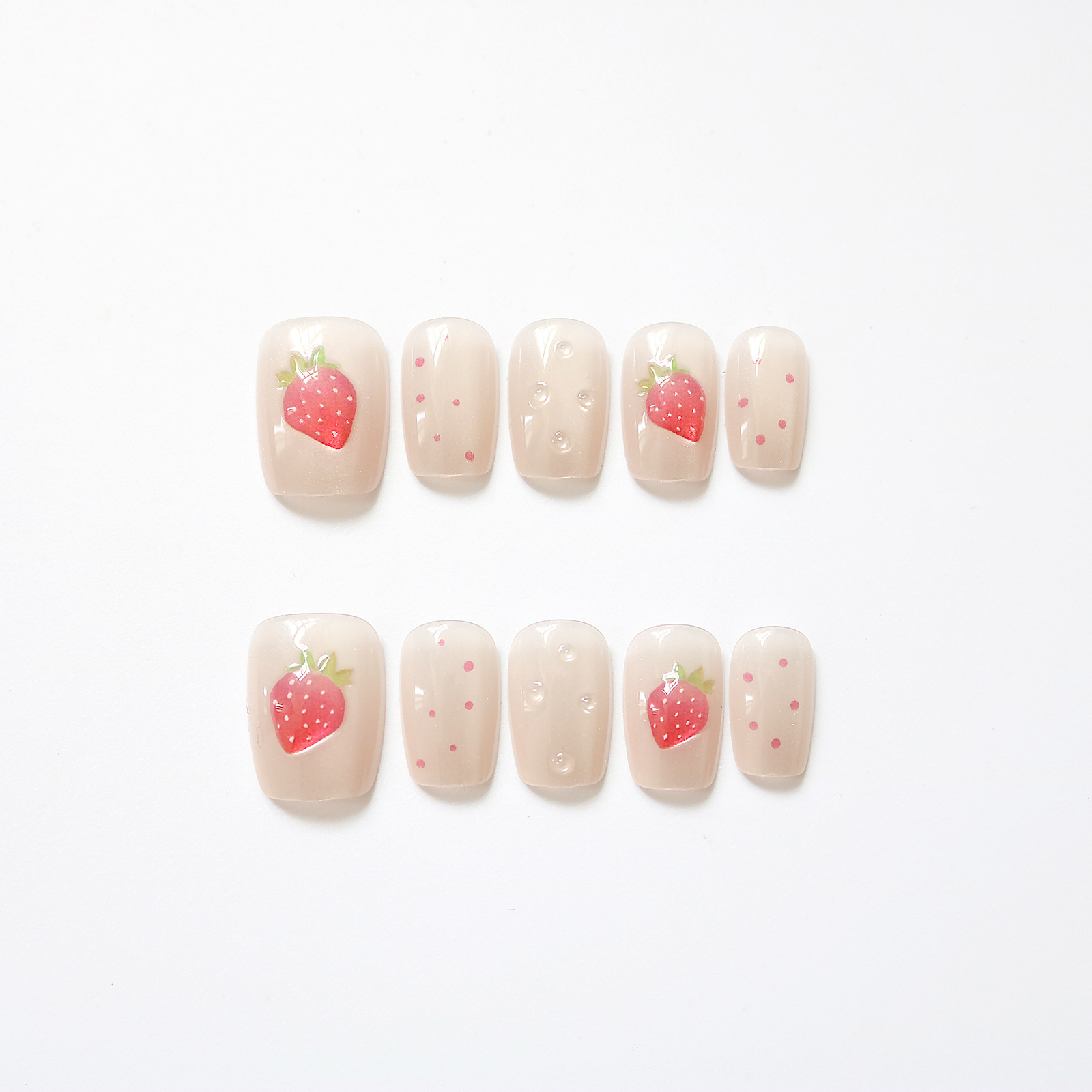 10pcs Short Square Cat Eye Han - Nail Art Fake review and price