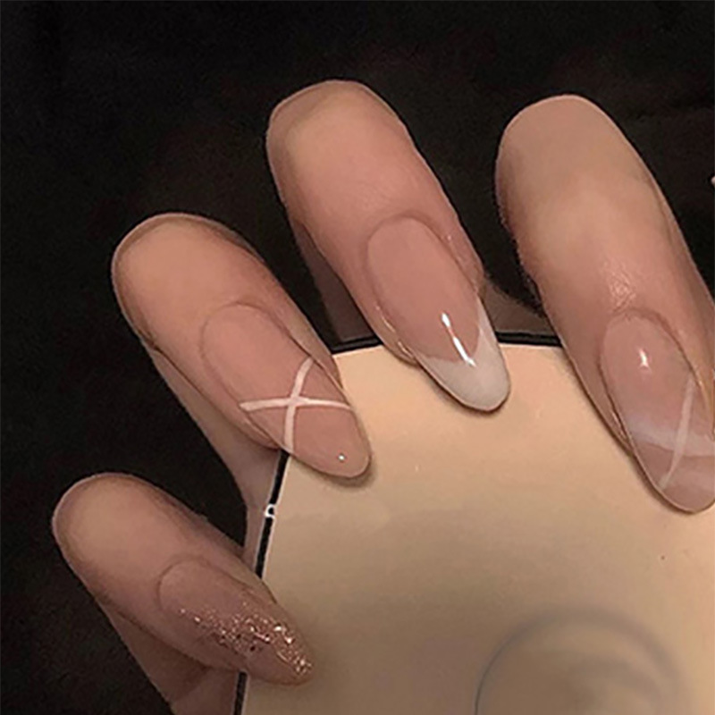 Medium fake nails for women Nu - Nail Art Glitter review and price