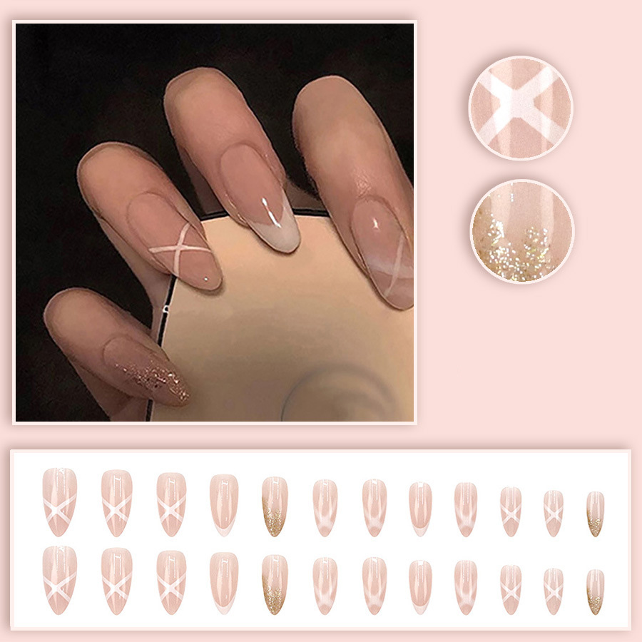 Medium fake nails for women Nu - Nail Art Glitter review and price
