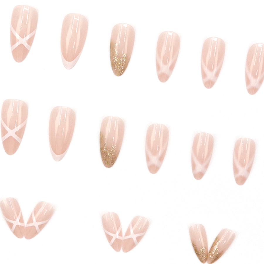 Medium fake nails for women Nu - Nail Art Glitter review and price