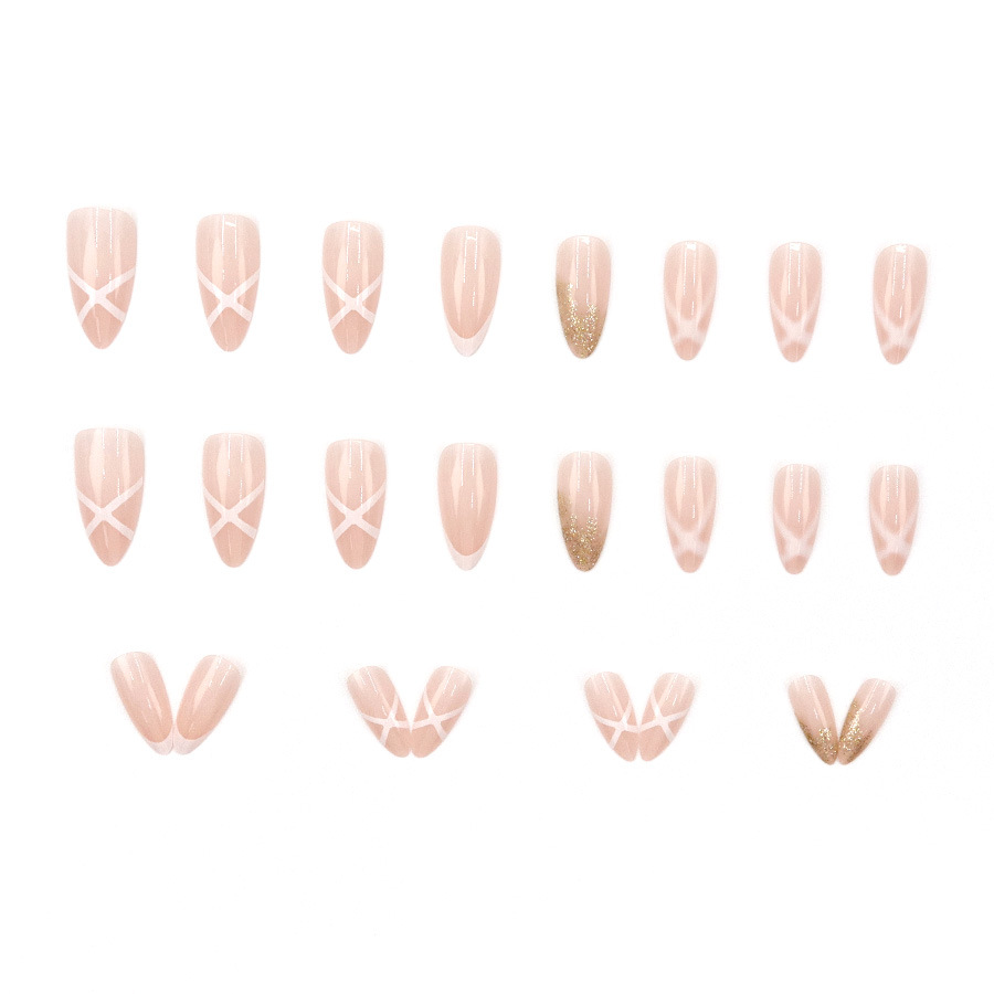 Medium fake nails for women Nu - Nail Art Glitter review and price