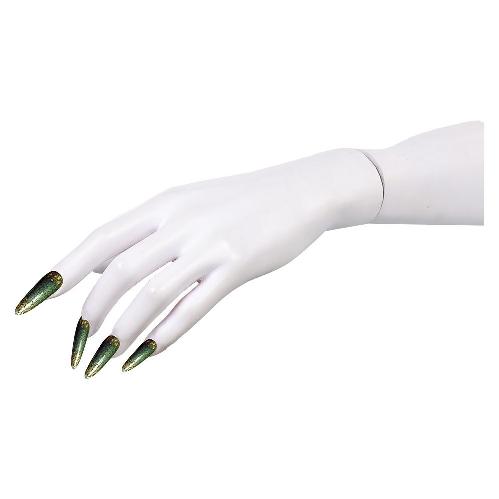 Green Press-on Nails with glit - Nail Art Glitter review and price