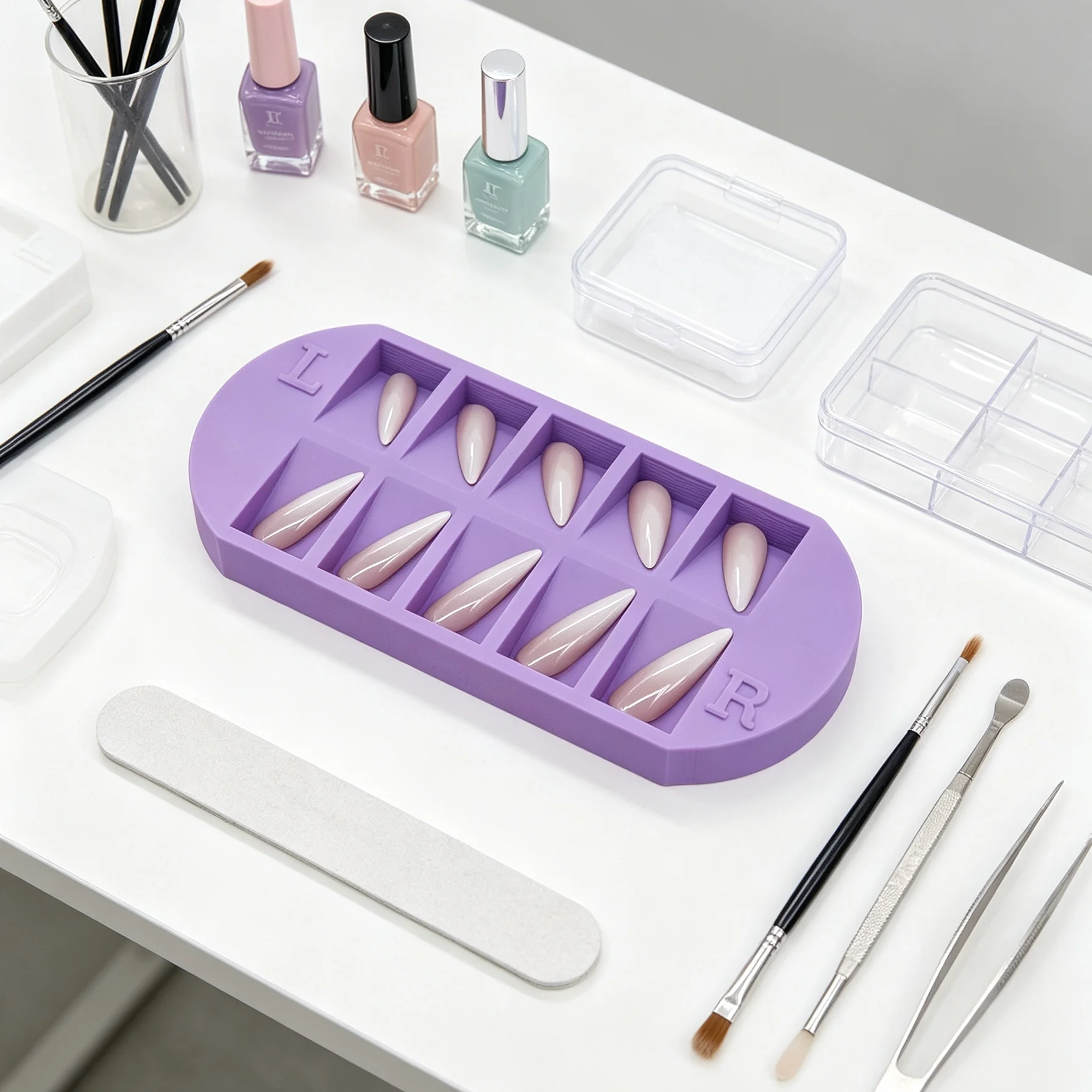 8-Grids Nail Tip Storage Tray  - Nail Art Rame review and price
