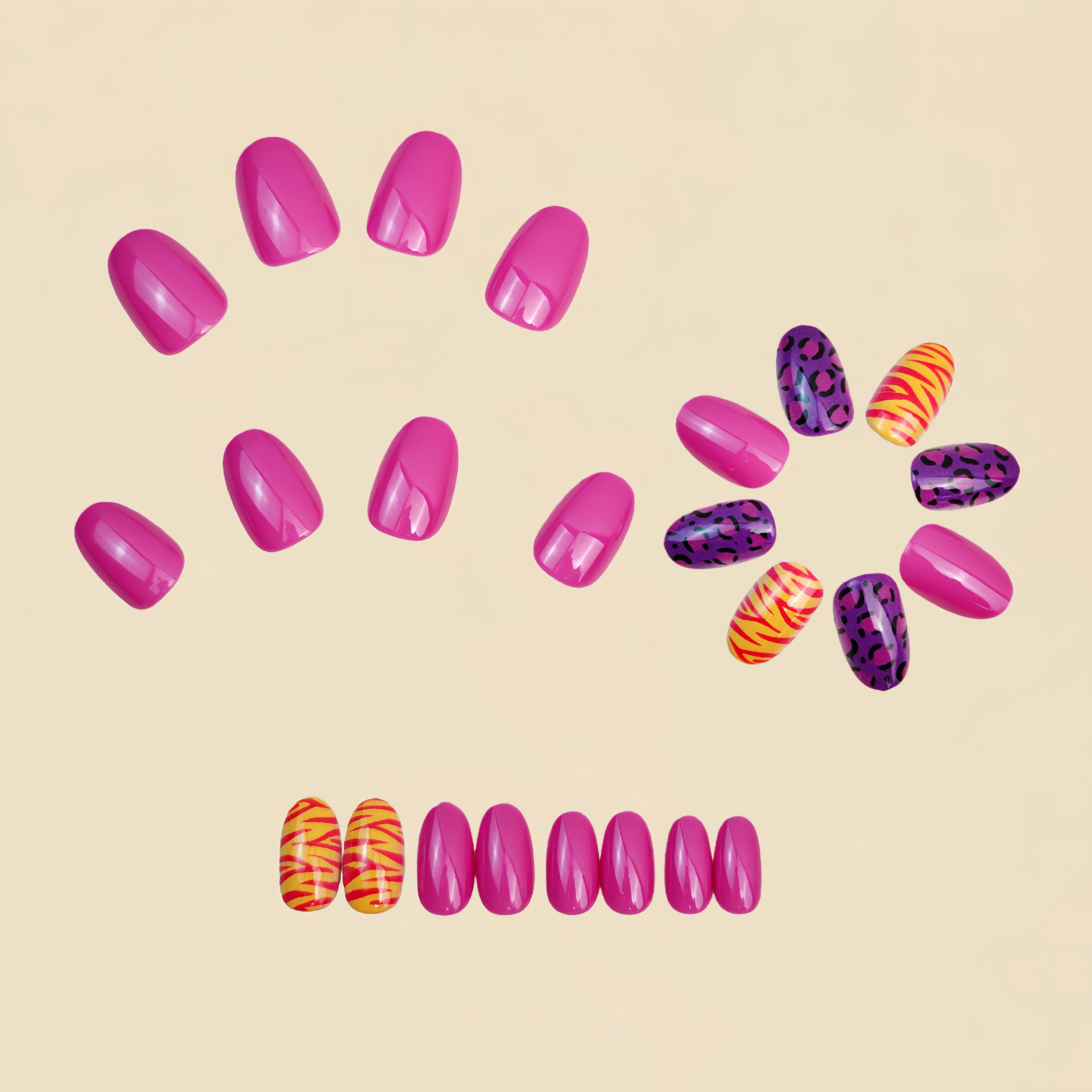 Short long fake nails for wome - Nail Art Glitter review and price