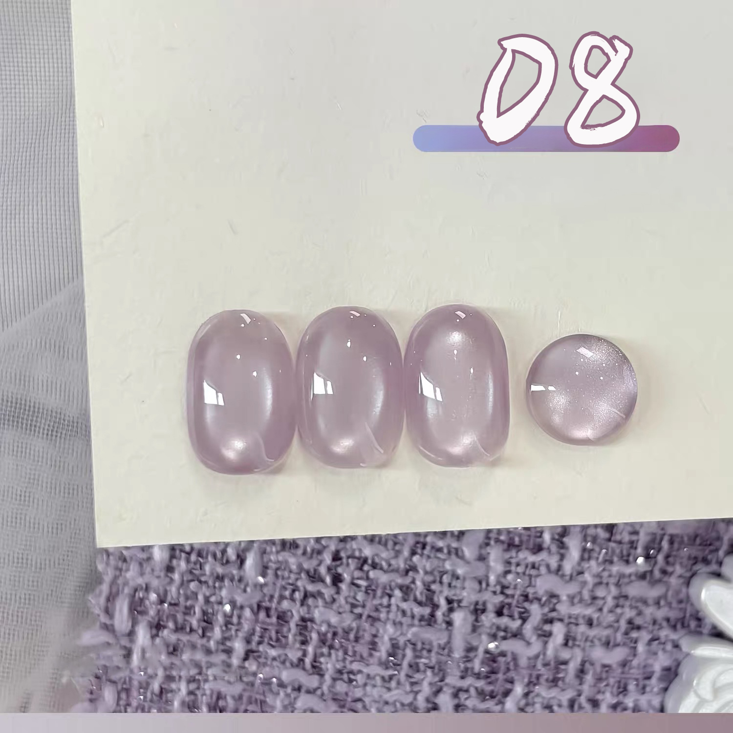 SHAKA 1pcs Ice Transparent Whi - Nail Art Lilac review and price