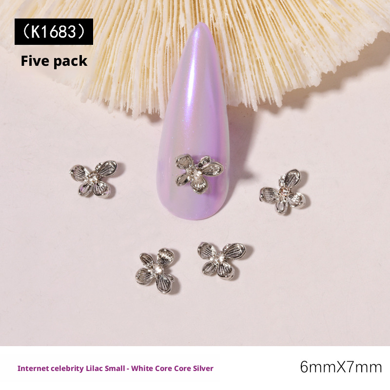 10Pcs Y2K Lilac Flower 3D Nail - Nail Art Lilac review and price