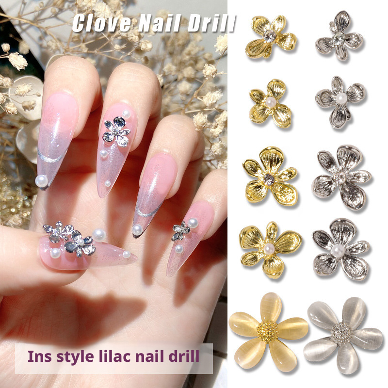 10Pcs Y2K Lilac Flower 3D Nail - Nail Art Lilac review and price