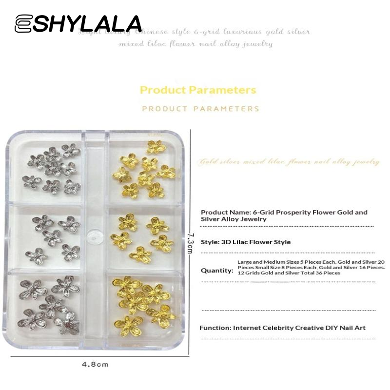 20/30pcs 3D Alloy Flower Nail  - Nail Art Lilac review and price