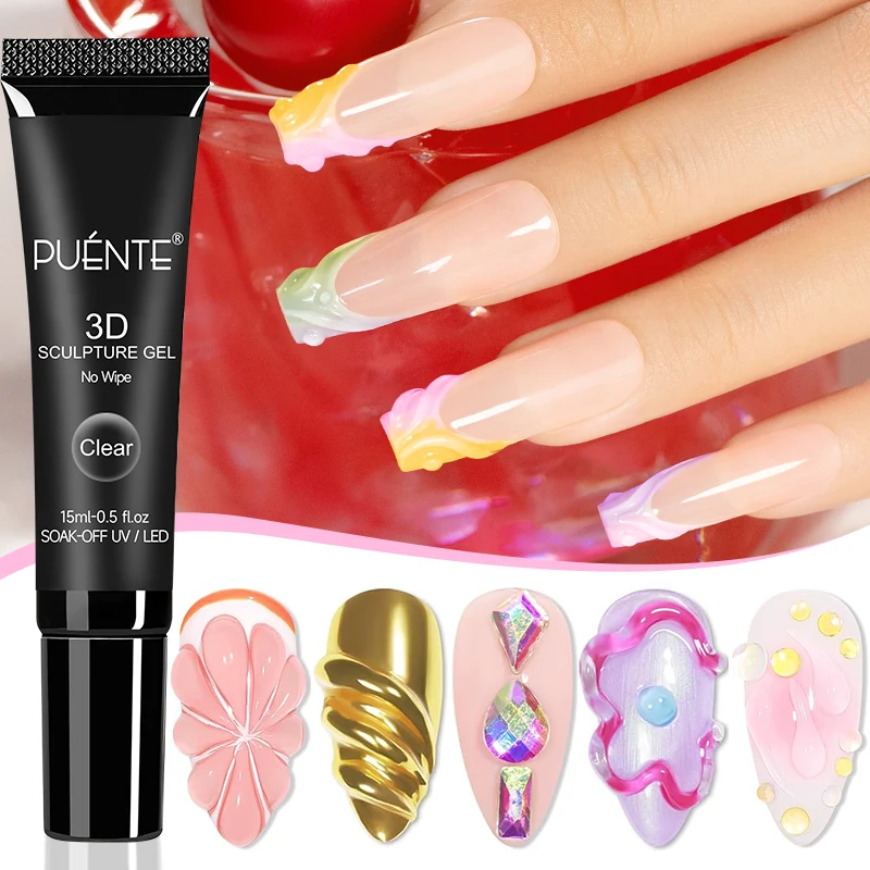 15ML Clear 3D No Wipe Sculptur - Nail Art Chrome review and price