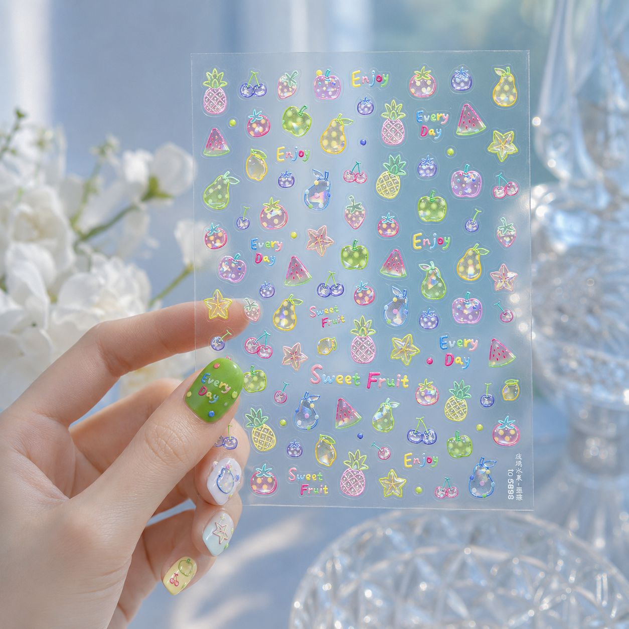 Cute Jelly 5D Nail Art Sticker - Nail Art Red Cherry review and price