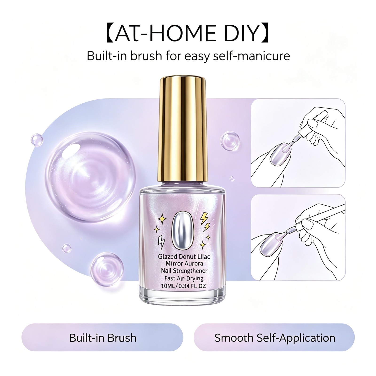 Glazed Lilac Nail Polish 10ml  - Nail Art Lilac review and price
