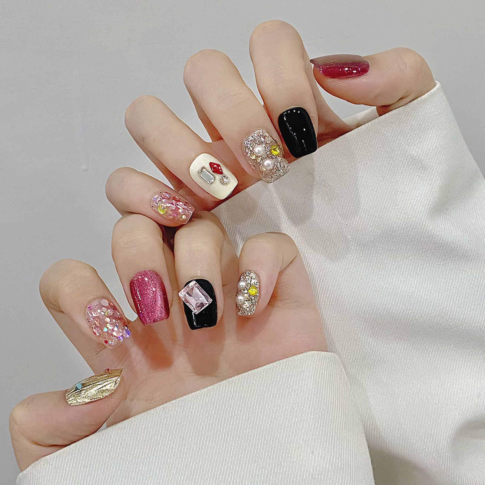Handmade Press on Nails Glitte - Nail Art Glitter review and price