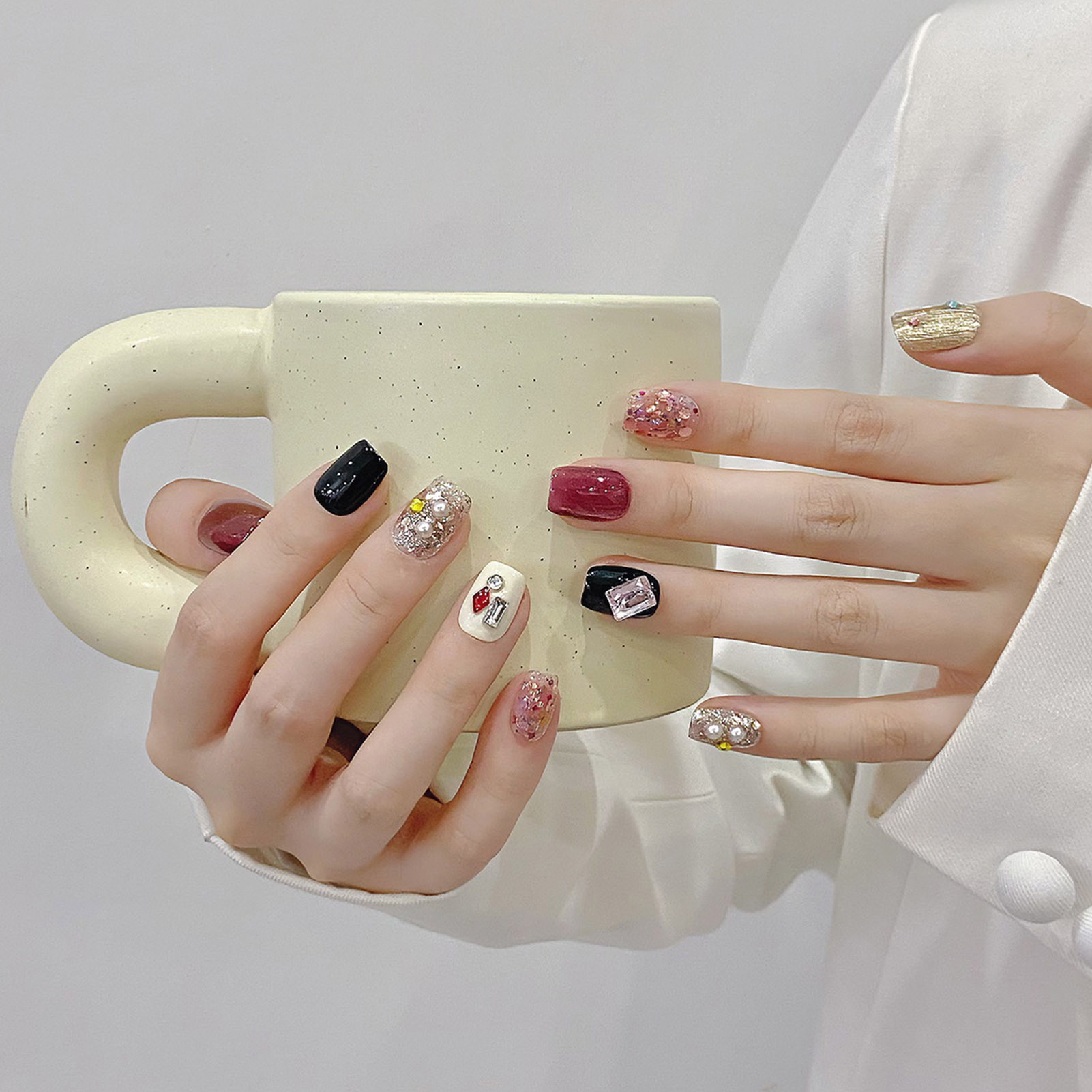 Handmade Press on Nails Glitte - Nail Art Glitter review and price