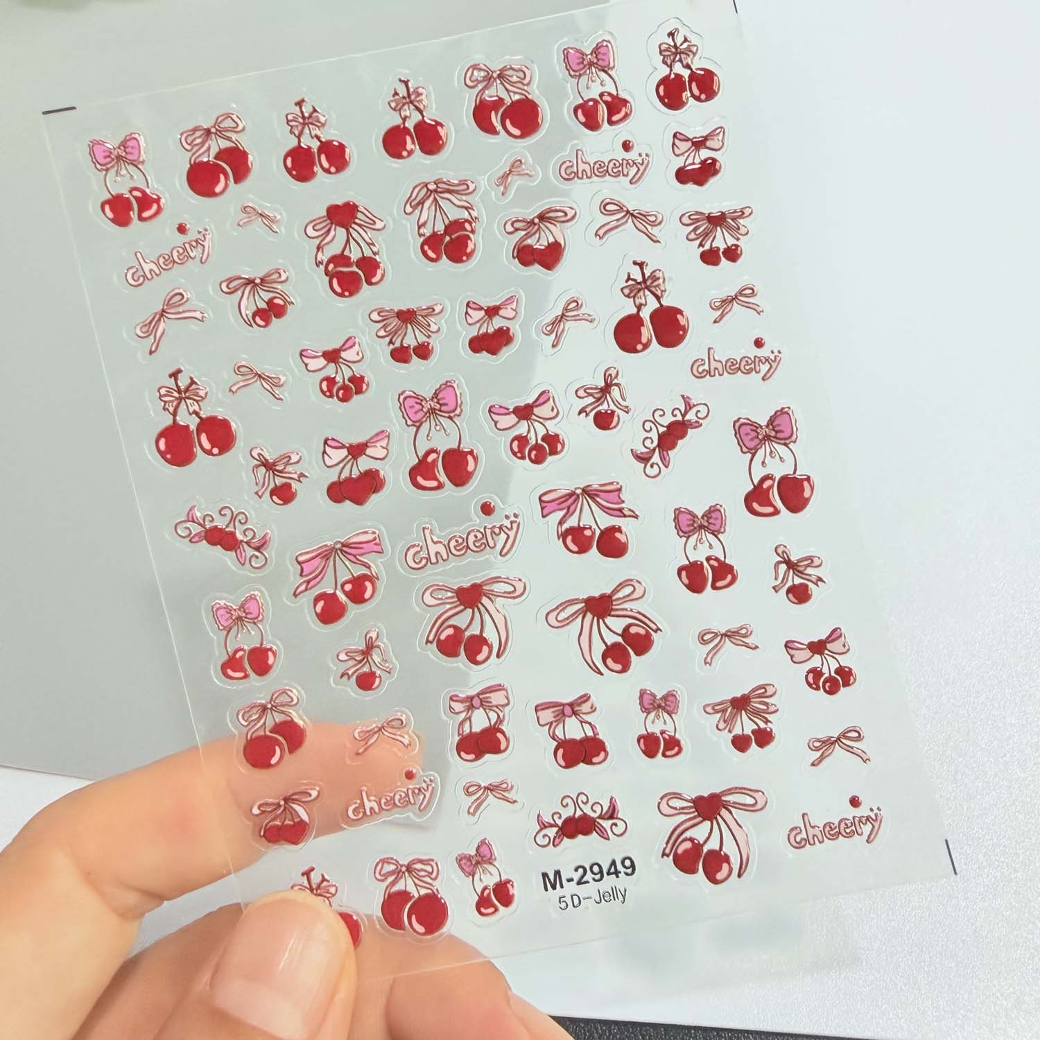 Cherry 5D Nail Stickers Red Fr - Nail Art Red Cherry review and price