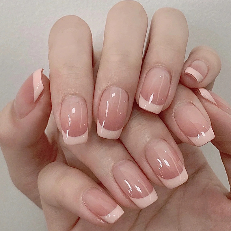 24pcs White French Square Red  - Nail Art Red Cherry review and price