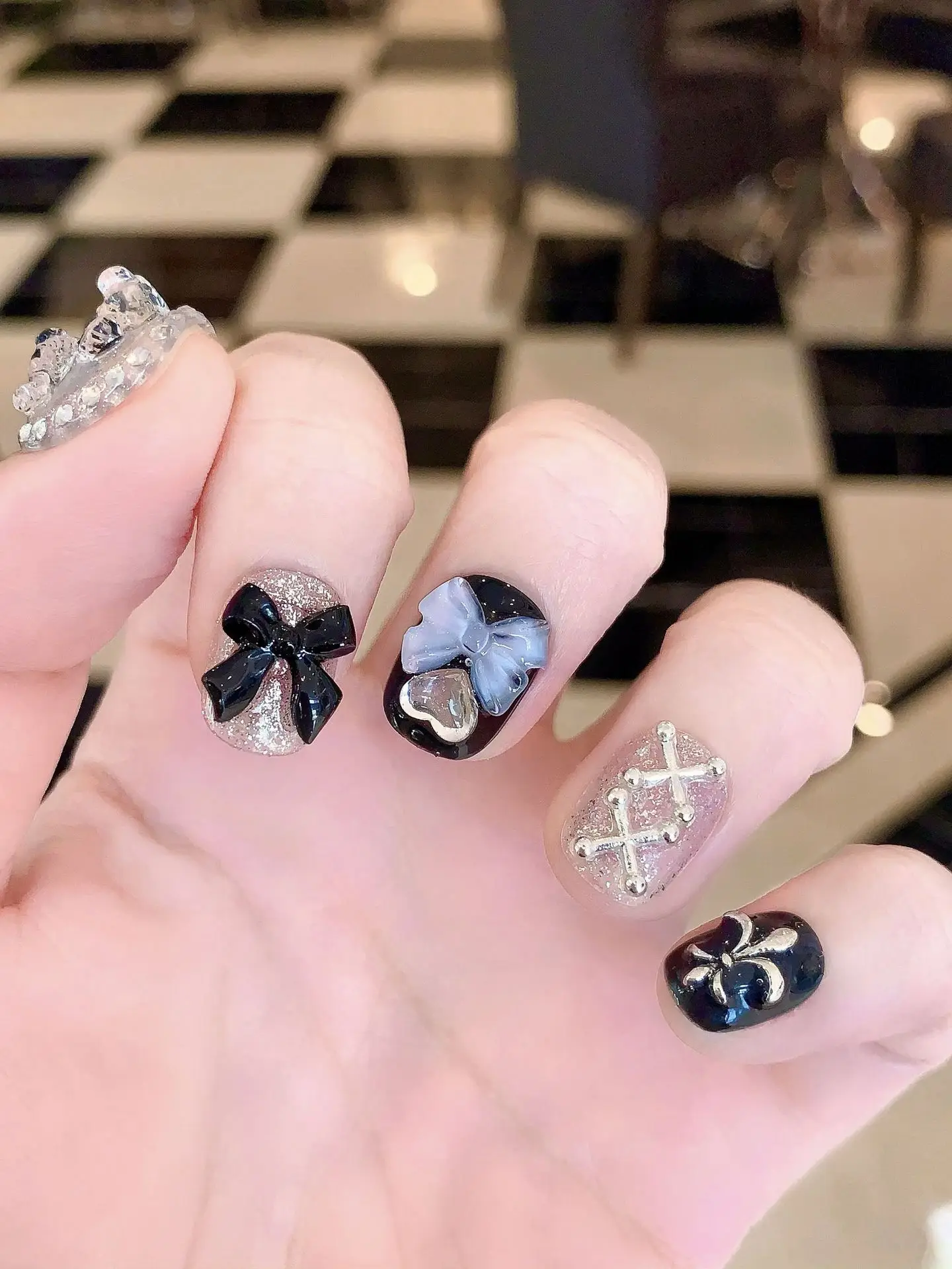 10 PCS Sheer Lace Bear Nail Ar - Nail Art Glitter review and price
