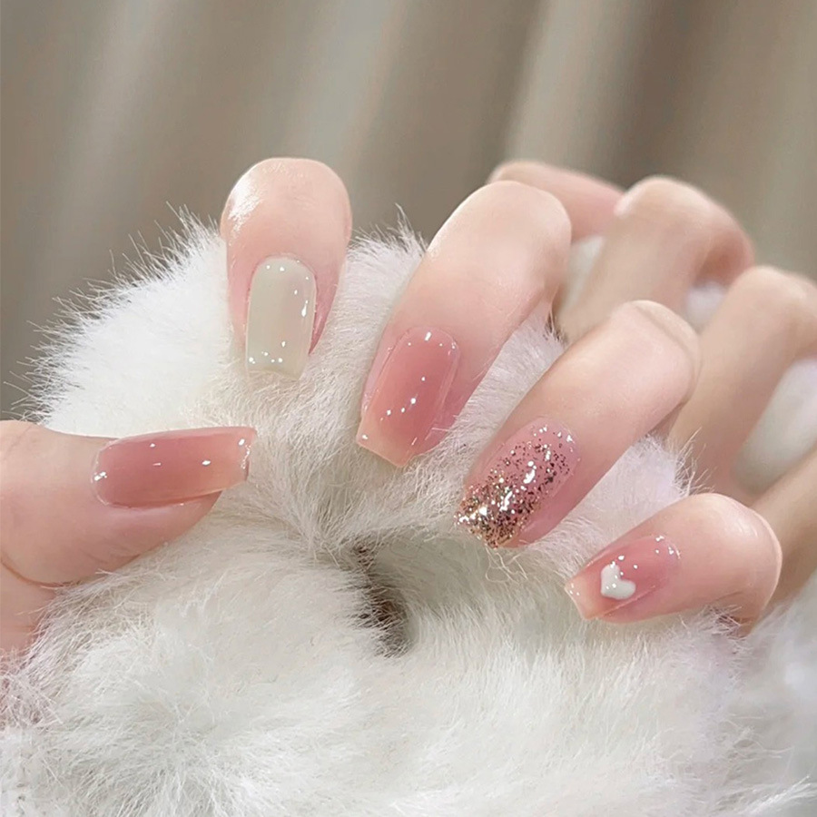 24pcs/set Short Medium fake na - Nail Art Glitter review and price