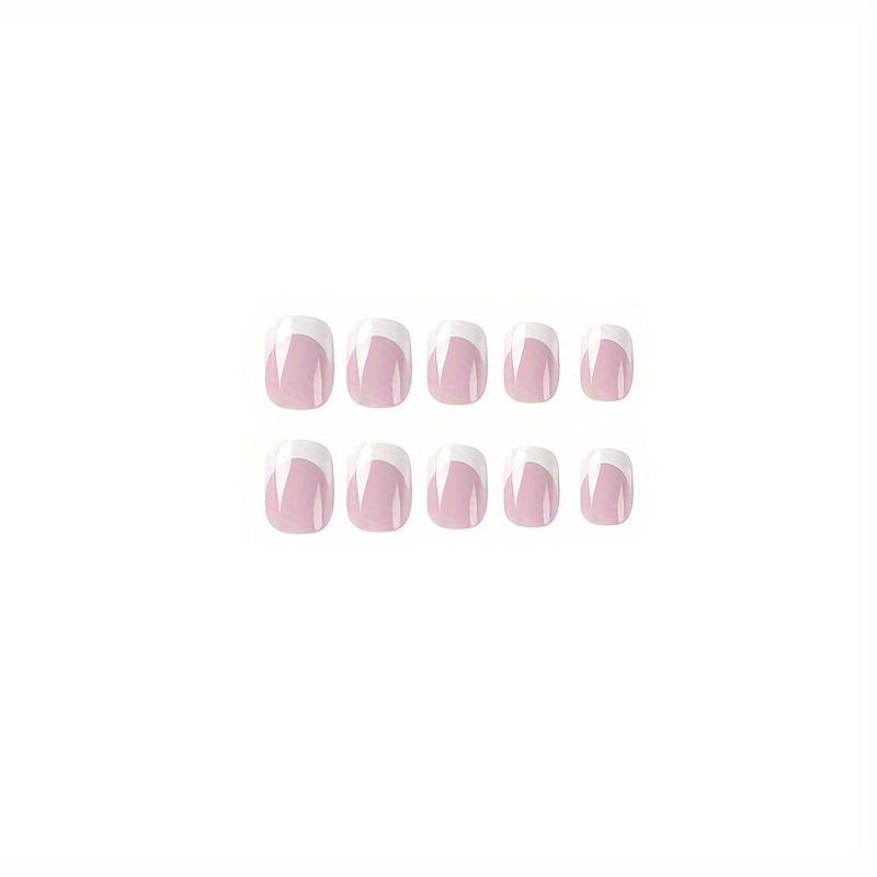 24Pcs Short Square White Franc - Nail Art French review and price