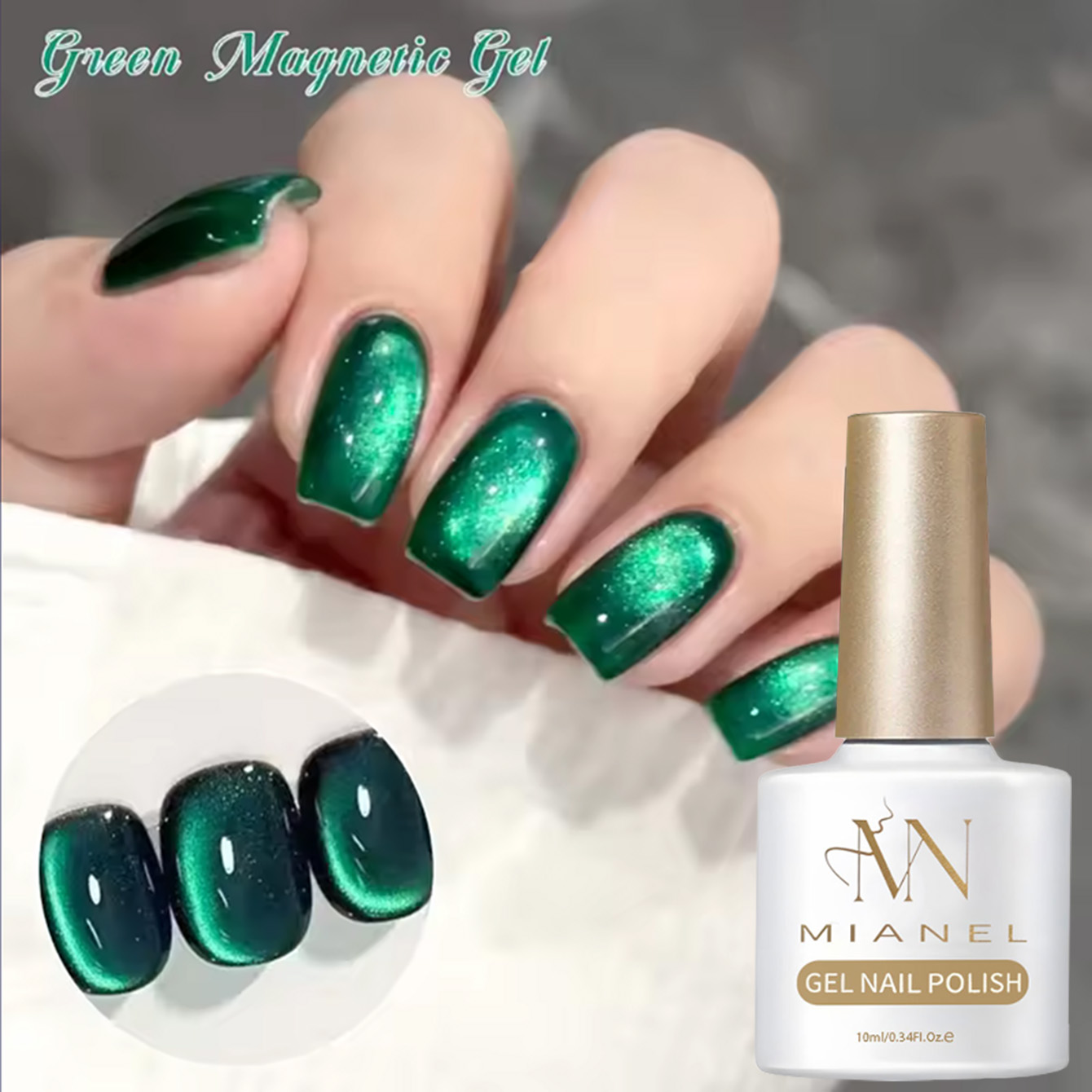 MAINEL 10ML 1Pcs High Saturati - Nail Art Emerald Green review and price
