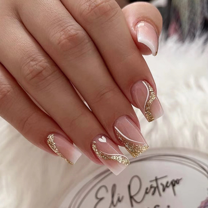 Short Medium fake nails for wo - Nail Art Glitter review and price