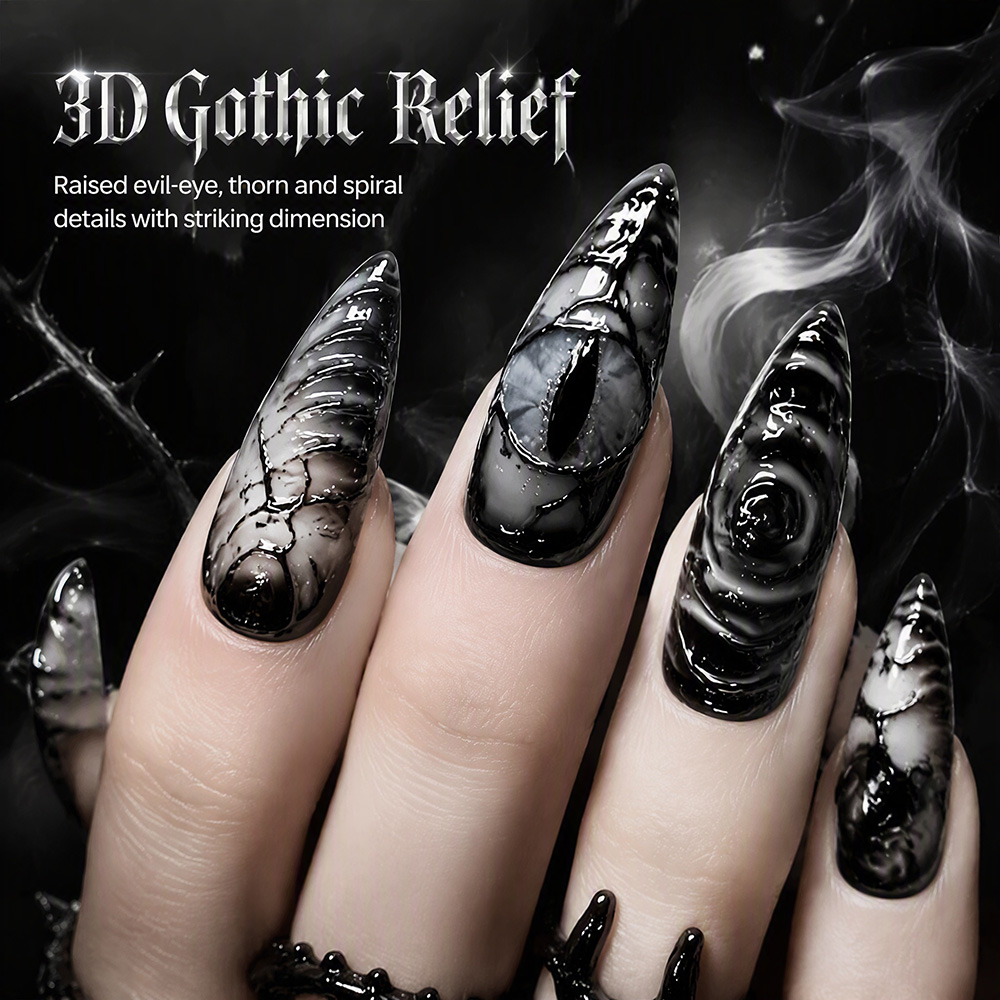 Stiletto Gothic Press On Nails - Nail Art Fake review and price