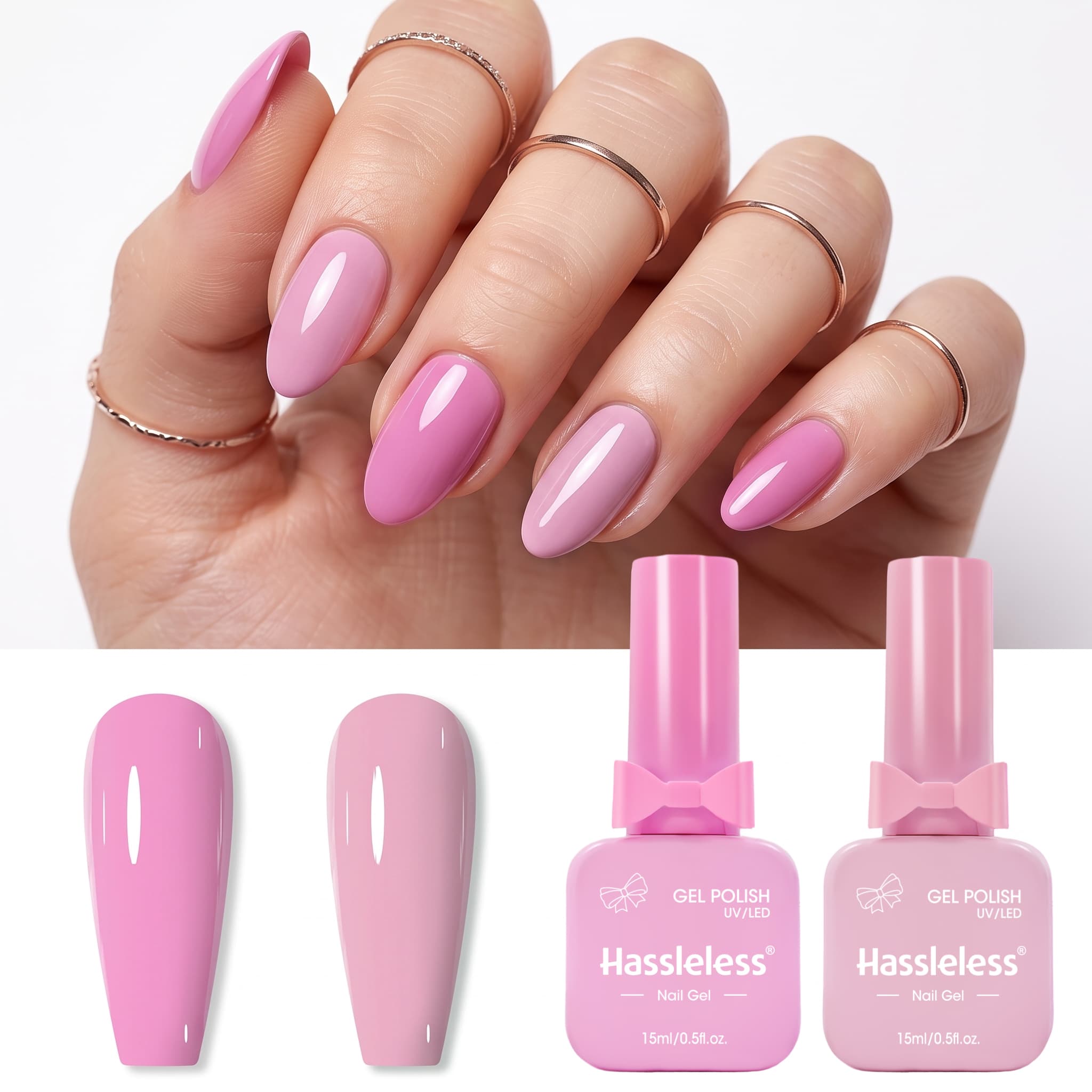 Hassleless 2-Piece Gentle Cher - Nail Art Pink Soft review and price
