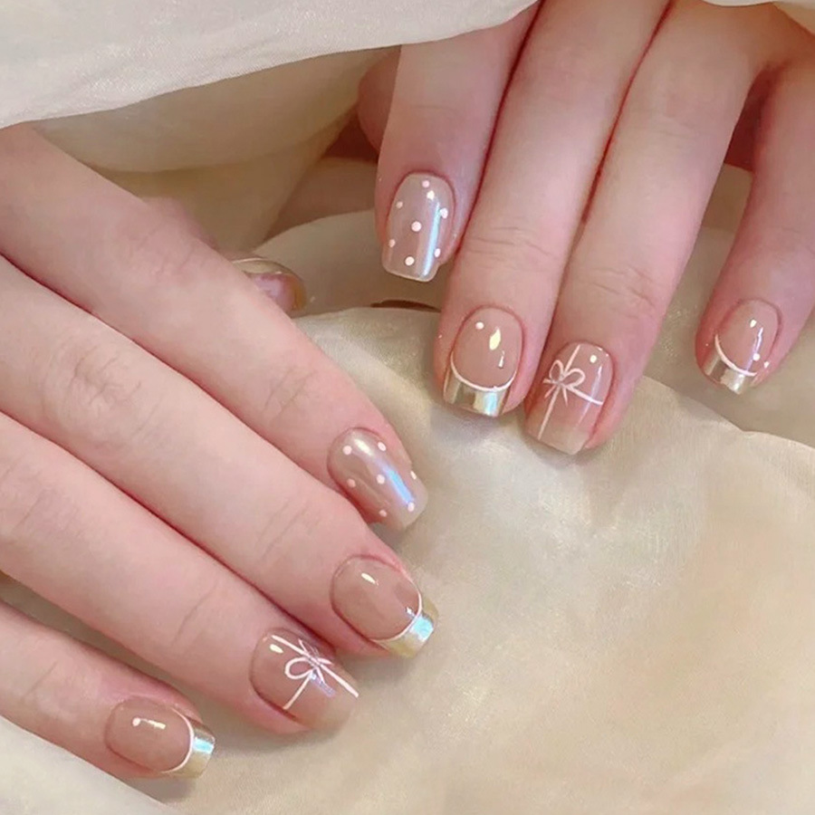 Short Square fake nails for wo - Nail Art Red Cherry review and price