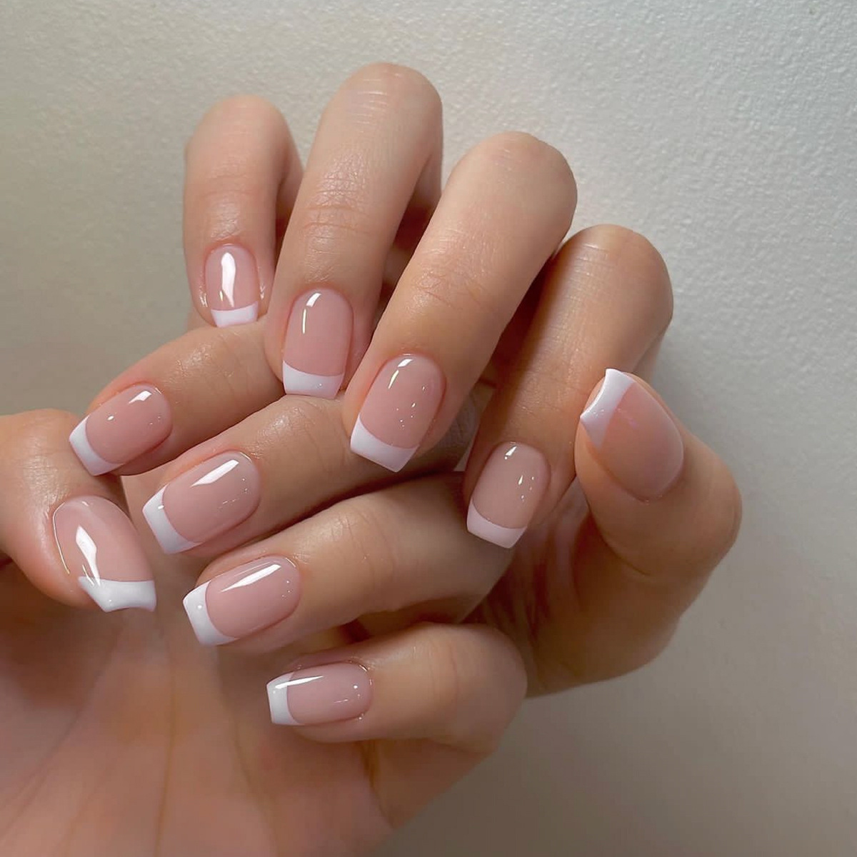 24ps/set Short Fake Nails for  - Nail Art French review and price