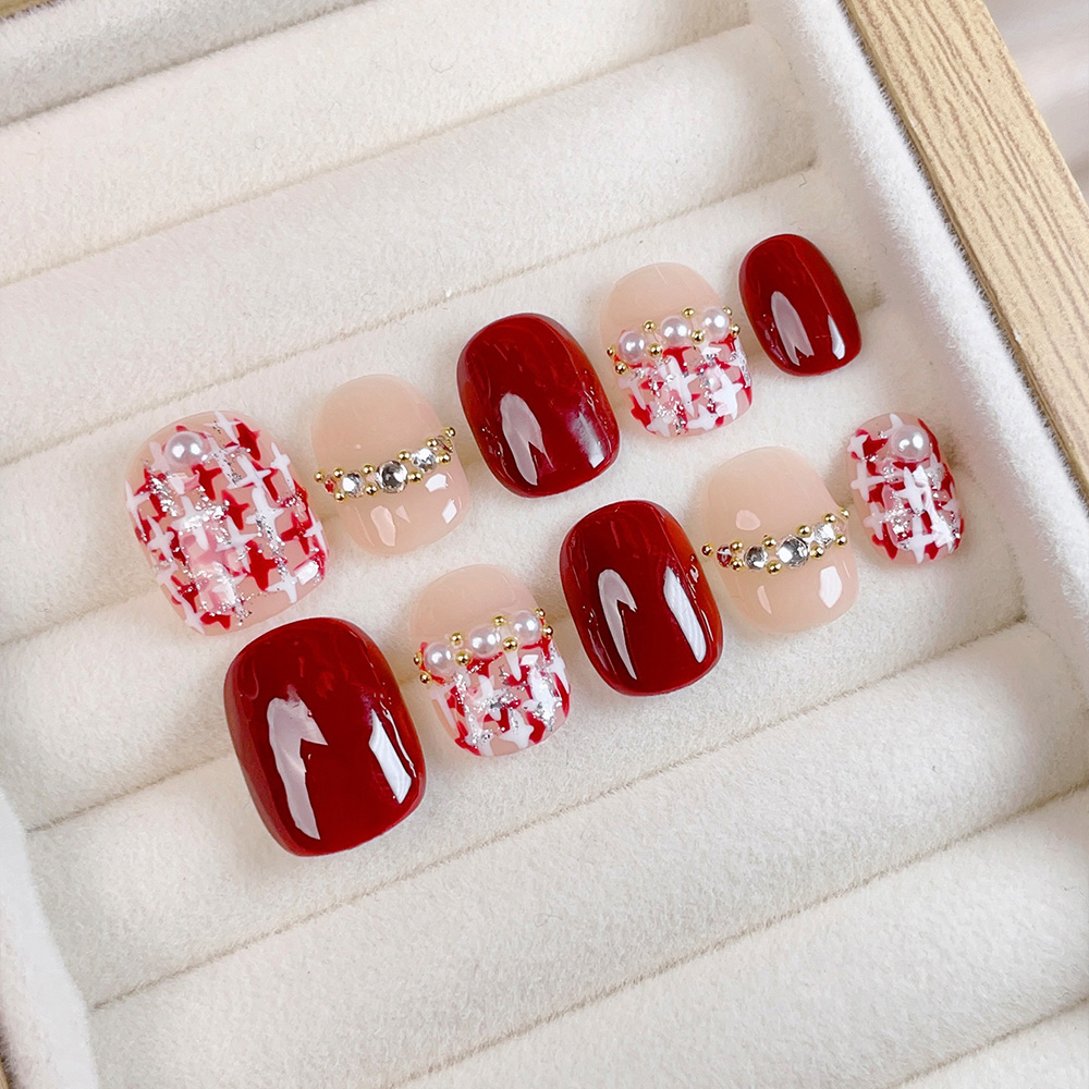 10pcs Short Square Round Handm - Nail Art Fake review and price