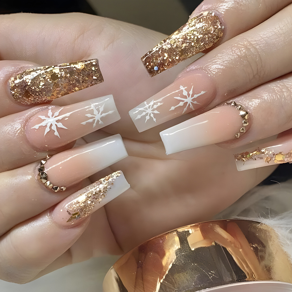 24pcs Flower Press on Nails Ar - Nail Art French review and price